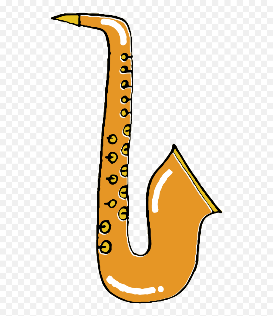 Free Hand Drawn Music Instrument Saxophone Png With - Dot,Saxophone Clipart Png