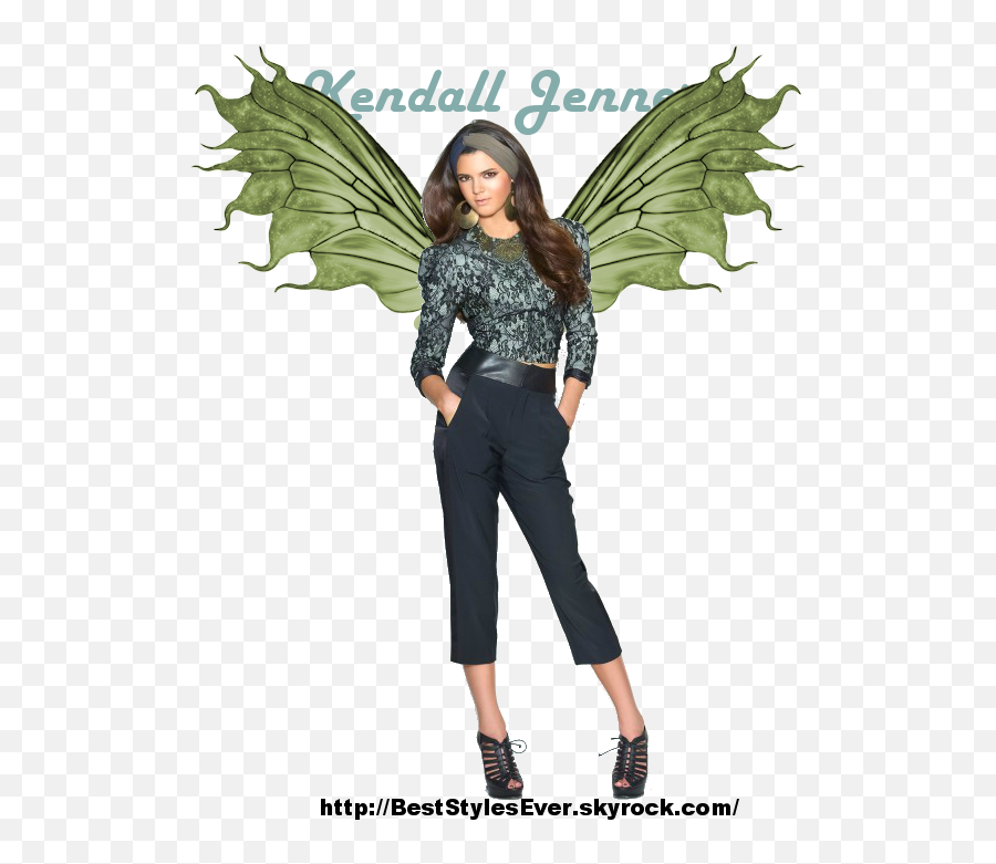 Download Hd Kendall Jenner O1 - Alas De Hada Real Butterfly Fae Wings Png,Kendall Jenner Png