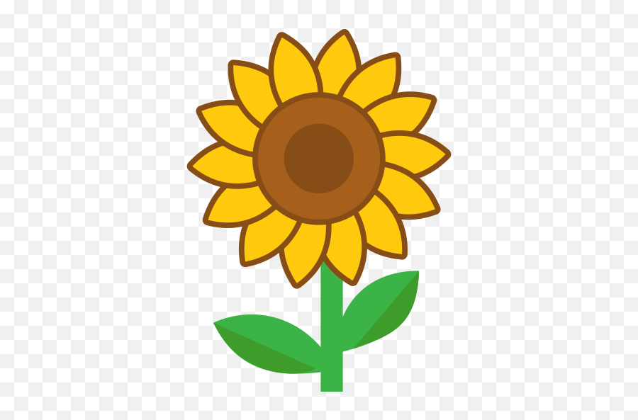Sunflower Plant Icon Png And Svg Vector - Cartoon Sunflower Clipart Png,Sunflower Icon