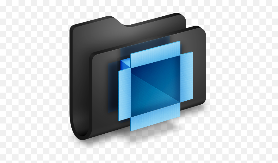Pixel - Blue Black Folder Icon 512x512 Png Clipart Download Horizontal,Folder Icon Download