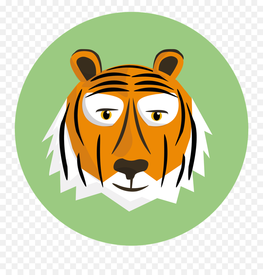 Tiger Illustrated Icon Png - Icon,Bengal Tiger Icon