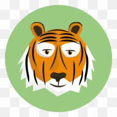 Tiger Illustrated Icon Png - Icon,Bengal Tiger Icon