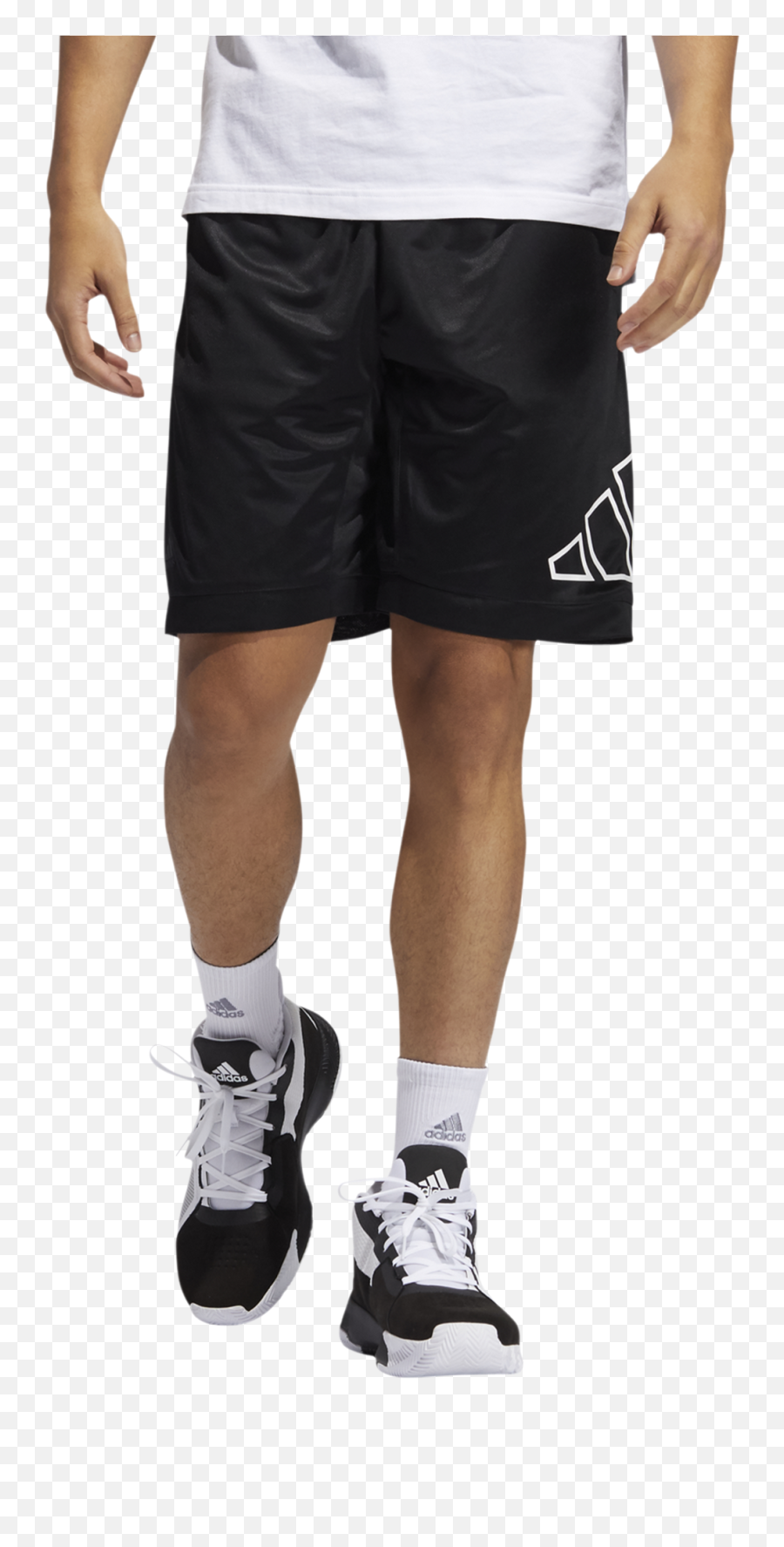 Mens Adidas Big Logo Basketball Shorts In Black - For Basketball Png,Nike Icon Mesh Shorts