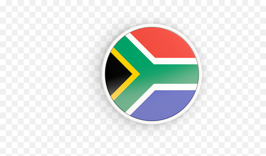 Round Icon With White Frame Illustration Of Flag South - South Africa Flag Icon Round Png,Africa Icon Png