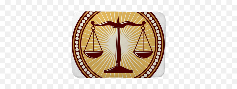 Scales Of Justice Symbol Bath Mat U2022 Pixers - We Live To Change Scales Of Justice Cross Stitch Pattern Png,Bathroom Scale Icon