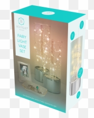 Boutique Home Fairy Light Decor Vase Set - Carton png