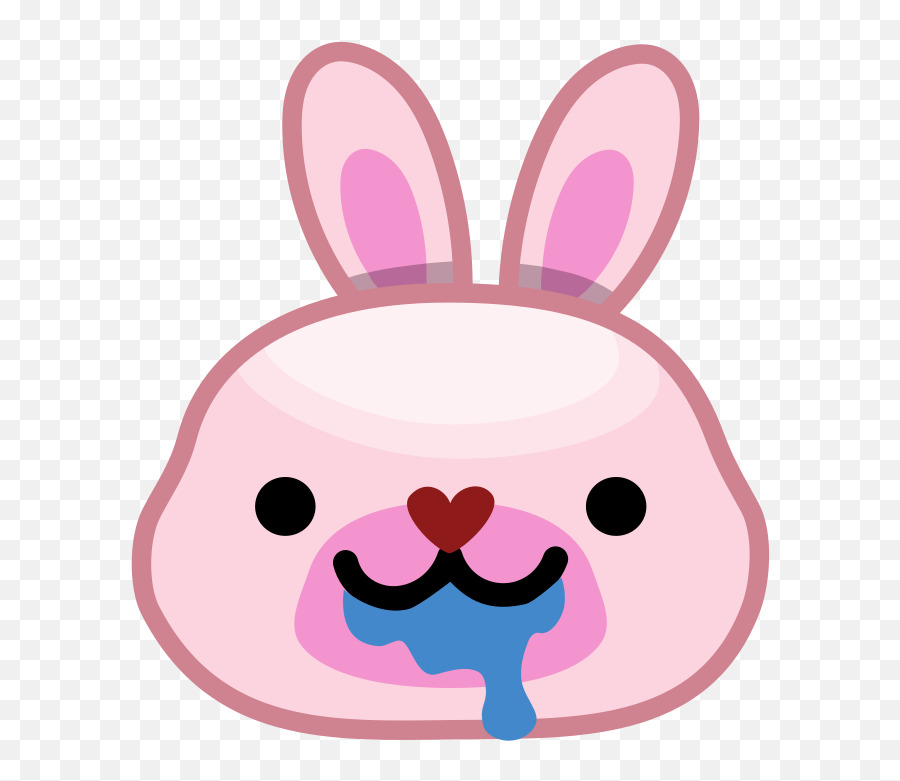 Pink Bunny Drooling Clipart Png Download Transparent - Drooling Bunny,Drooling Icon