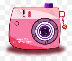 Pink Camera Cartoon Free Buckle Png Images Psd - Mirrorless Camera