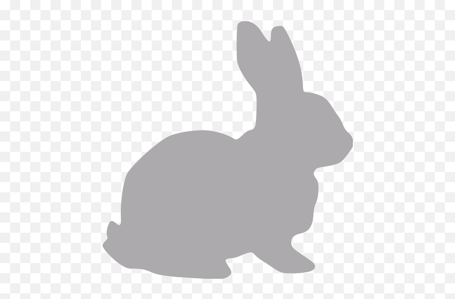 Dark Gray Rabbit Icon - Free Dark Gray Animal Icons Rabbit Silhouette Free Png,Kawaii Bunny Icon