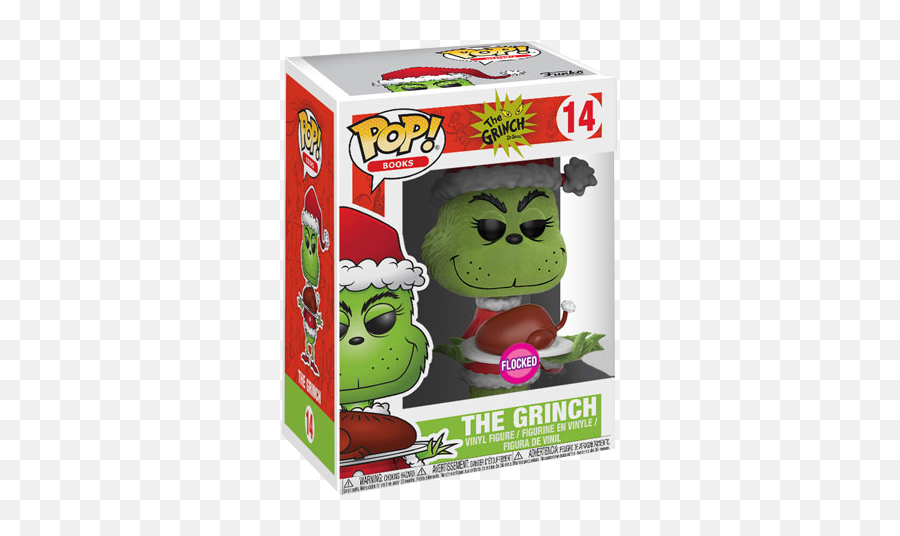 Covetly Funko Pop Books The Grinch Flocked W Roast - Grinch Funko Pop Png,Grinch Icon
