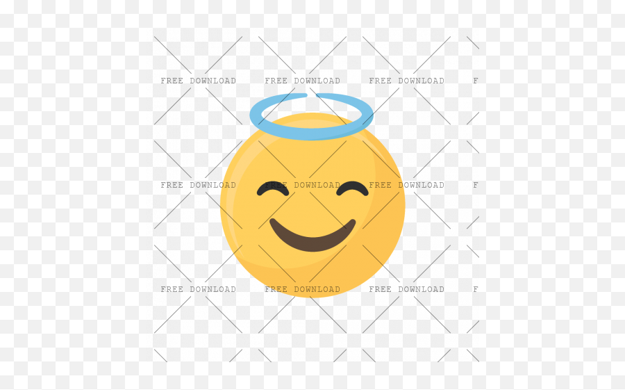 Smiling Face With Halo Emoticon Png - Smiley,Laughing Emoji Transparent Background