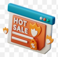 Hot Discount Icon - Download in Line Style Horizontal png