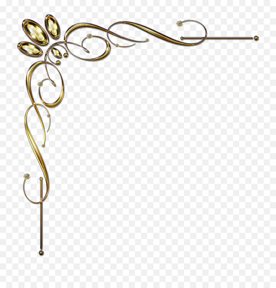 Download Vintage Corner Border Design Png Good Galleries - Floral Gold  Border Transparent,Border Design Transparent Background - free transparent  png images 