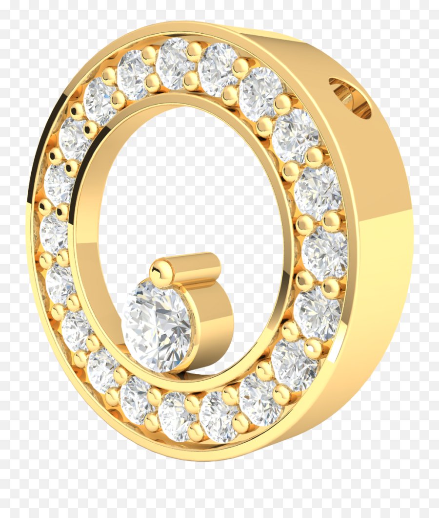 Details About 08carat Round Cut Diamond 18k Gold Pendant For Women Circle Fancy H Si2 - Diamond Png,Fancy Circle Png