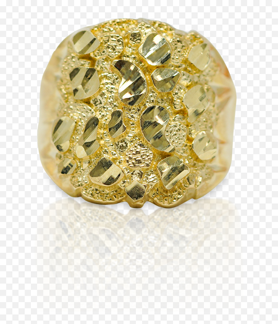 Yellow Gold 10k Nugget Ring - Ring Png,Gold Nugget Png