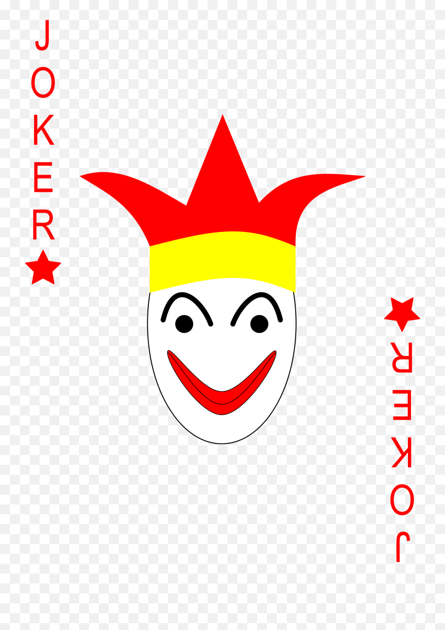 Filecards - Jokerredsvg Wikimedia Commons Joker Card Transparent Png,Joker Smile Png