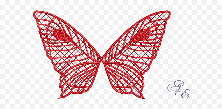 Art Of Embroidery - Lace Butterfly Wings Machine Portable Network Graphics Png,Butterfly Wings Png