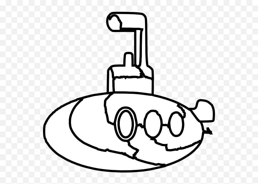 Submarine Coloring Clip Art - Vector Clip Art Png,Submarine Png