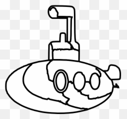Submarine Coloring Clip Art - Vector Clip Art Png,Submarine Png
