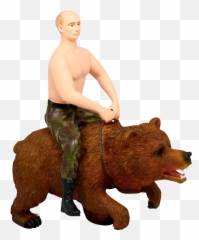 Download Oso Putin 1 - Putin Riding Bear Png,Putin Face Png