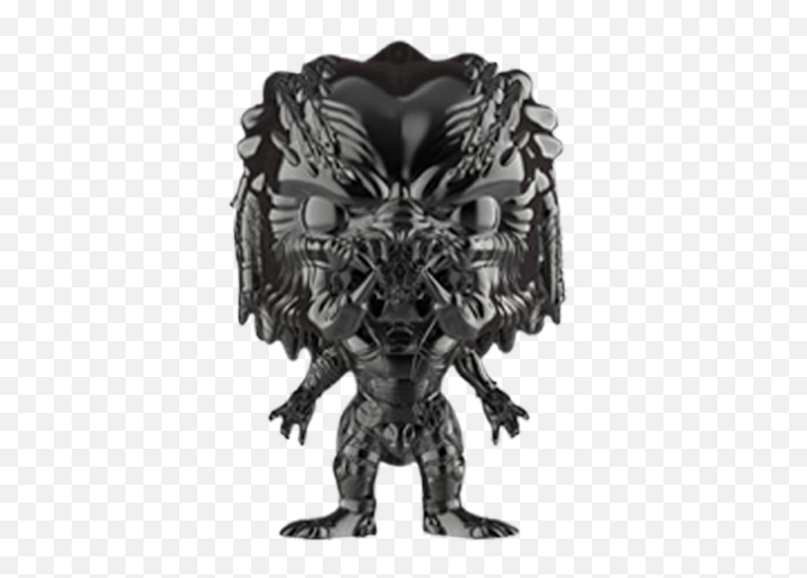 The Predator - Fugitive Predator Gun Metal Pop Vinyl Figure Black Chrome Fugitive Predator Png,Predator Png