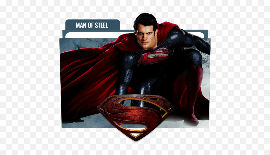 Superman Man Of Steel Folder Icon Free Download - Designbust Superman Background Henry Cavill Png,Superman Logo Transparent Background