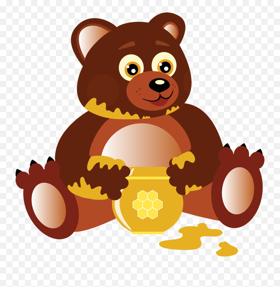 Teddy Bear Honey Hungry - Free Vector Graphic On Pixabay Mile End Tube Station Png,Honey Png
