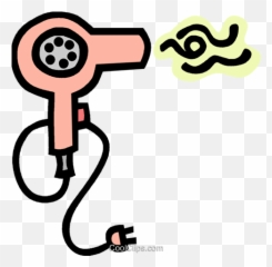 Hair Dryer Royalty Free Vector Clip Art Illustration - Hair Dryer Clipart Png,Blow Dryer Png
