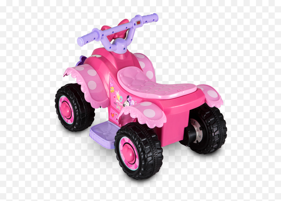 Minnie Mouse Hot Rod Toddler Quad - Disney Minnie Mouse Happy Helpers 6v Battery Powered Quad Png,Minnie Mouse Pink Png