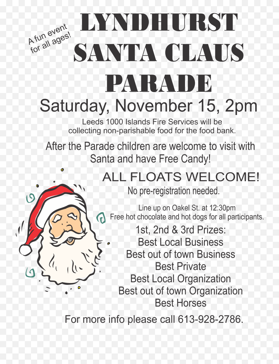 Rideau Lakes Ontario Blog Archive Lyndhurst Santa Clause - Santa Claus Png,Santa Clause Png