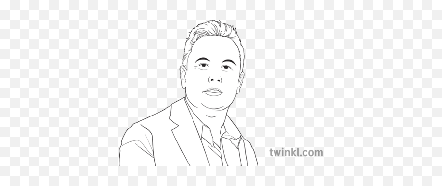 Elon Musk Portrait Tesla General Secondary Bw Rgb - Sheep Twinkl Png,Elon Musk Png