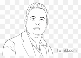 Elon Musk Portrait Tesla General Secondary Bw Rgb - Sheep Twinkl Png,Elon Musk Png