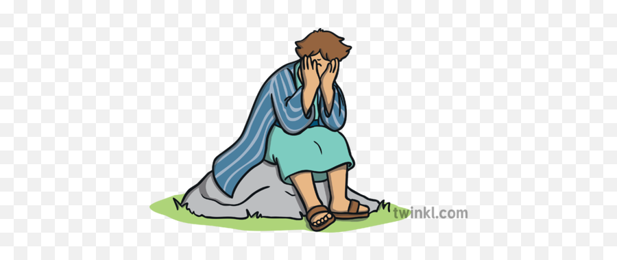 Prodigal Son Crying Illustration - Twinkl Disappointment Png,Crying Png