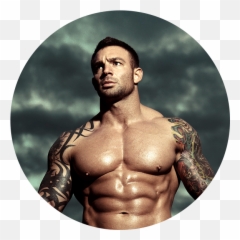 Spiritual Bodybuilder Wake Your Body From Within - Sexy Tattoo Man Muscles png