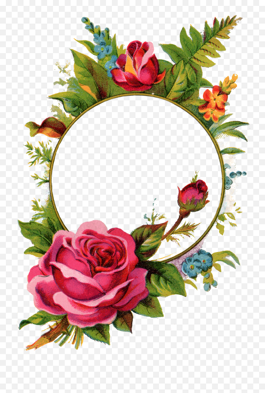 Download Pix For Vintage Rose Frame - Vintage Rose Frame Png,Rose Frame Png