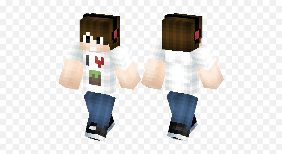 Cool I Heart Minecraft Boy Skin Hub - Fictional Character Png,Minecraft Heart Transparent