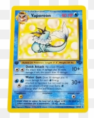 Pokemon Card 1st Edition Jungle Vaporeon 2864 Vintage Rare Nm Non Holo 1999 - Original Holographic Pokemon Cards Png,Vaporeon Transparent