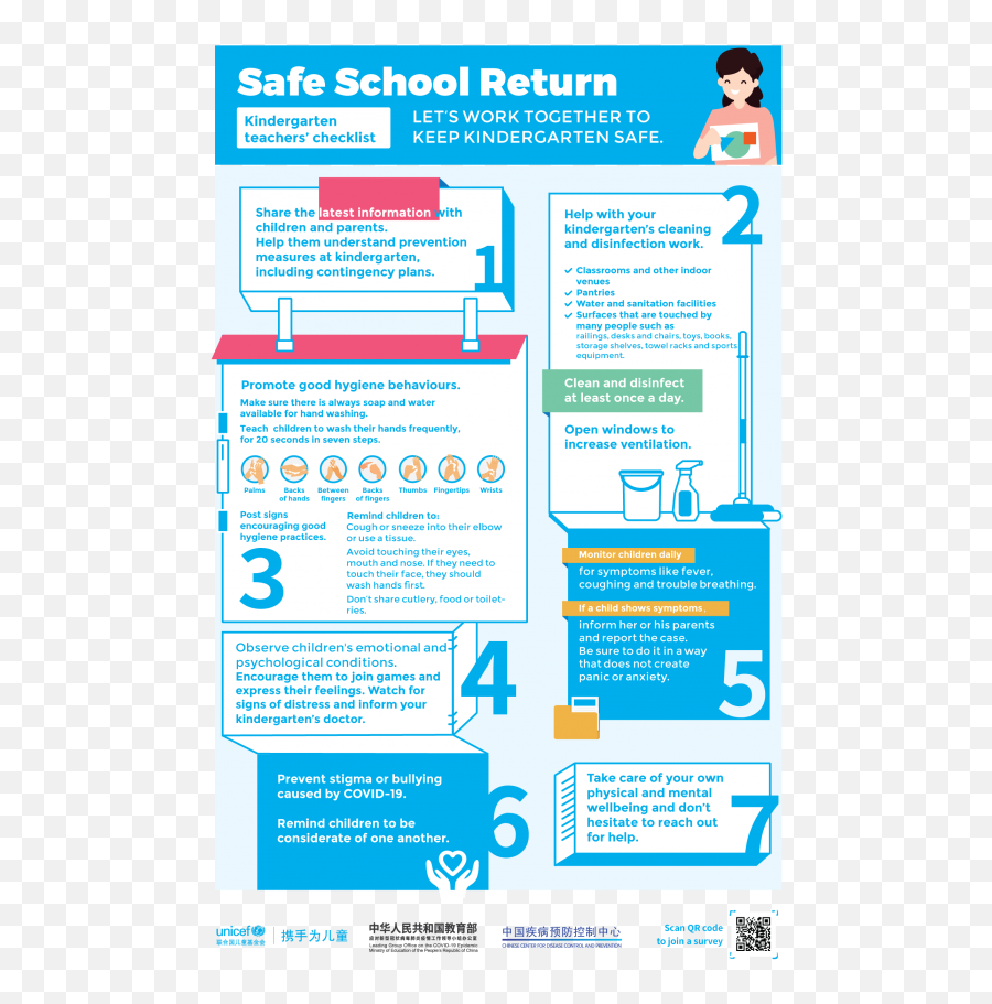 Kindergarten Teachersu0027 Checklist Unicef China - Safe School Return Png,Kindergarten Png