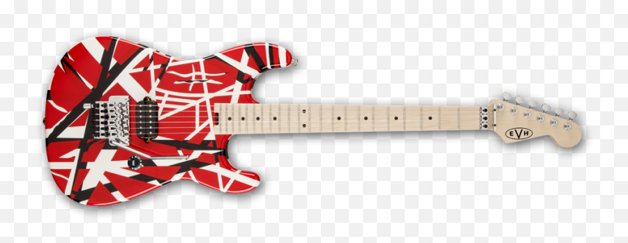 Fender Stratocaster Evh Striped Series - Evh Striped Series Red Black White Png,Van Halen Logo Png
