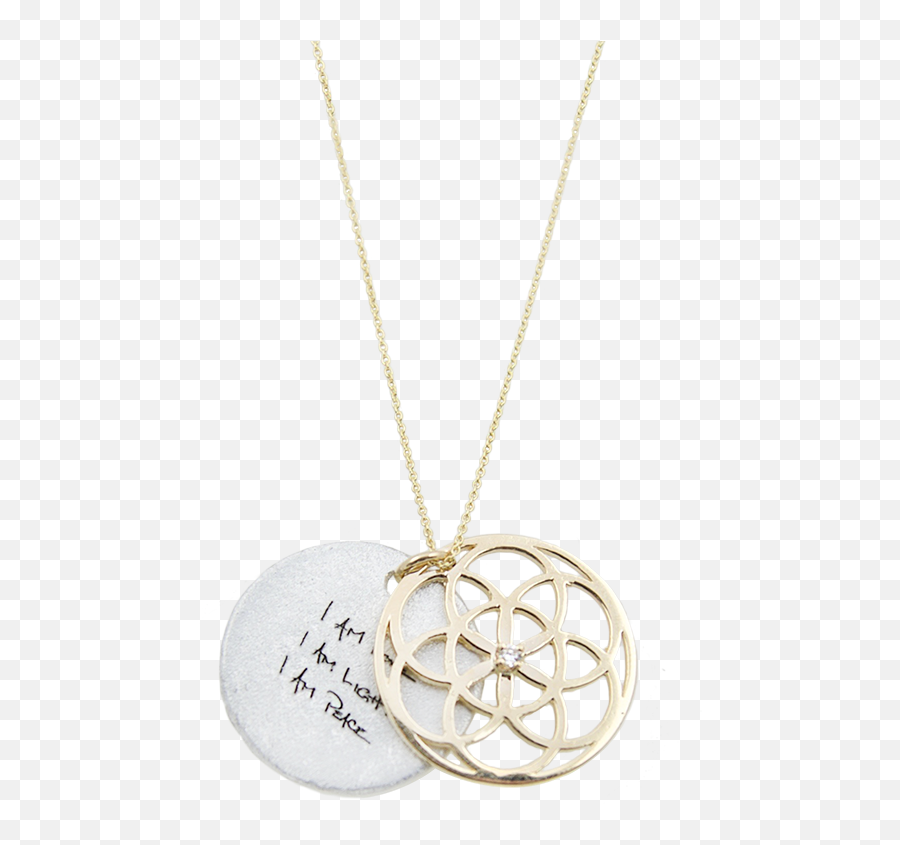 Seed Of Life Necklace With Diamond - Solid Png,Seed Of Life Png