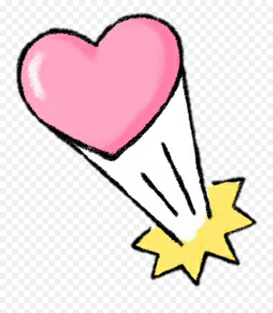 Comic Love Cute Cartoon Heart Bomb Punk Pink - Cute Heart Cartoon Png,Cute Heart Png