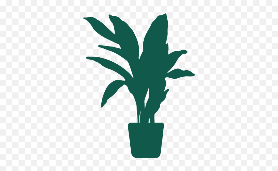 Leafy Plant Silhouette - Plant Silhouette Green Png,Plant Silhouette Png