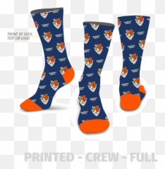 Paw Print Custom Logo Printed Sock - Dot Png,Blue Paw Print Logos