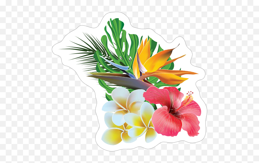 Hawaiian Flower Bouquet - Hawaii Flower Stickers Png,Hawaiian Flower Icon