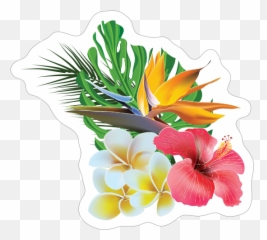 Hawaiian Flower Bouquet - Stickers Png