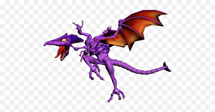 Ridley In His Super Smash Bros Melee Trophy Form - Illustration Png,Ridley Png