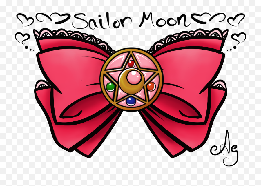 Sailor Moon Clipart Pink Transparent - Sailor Moon Brooch And Bow Png,Sailor Neptune Icon