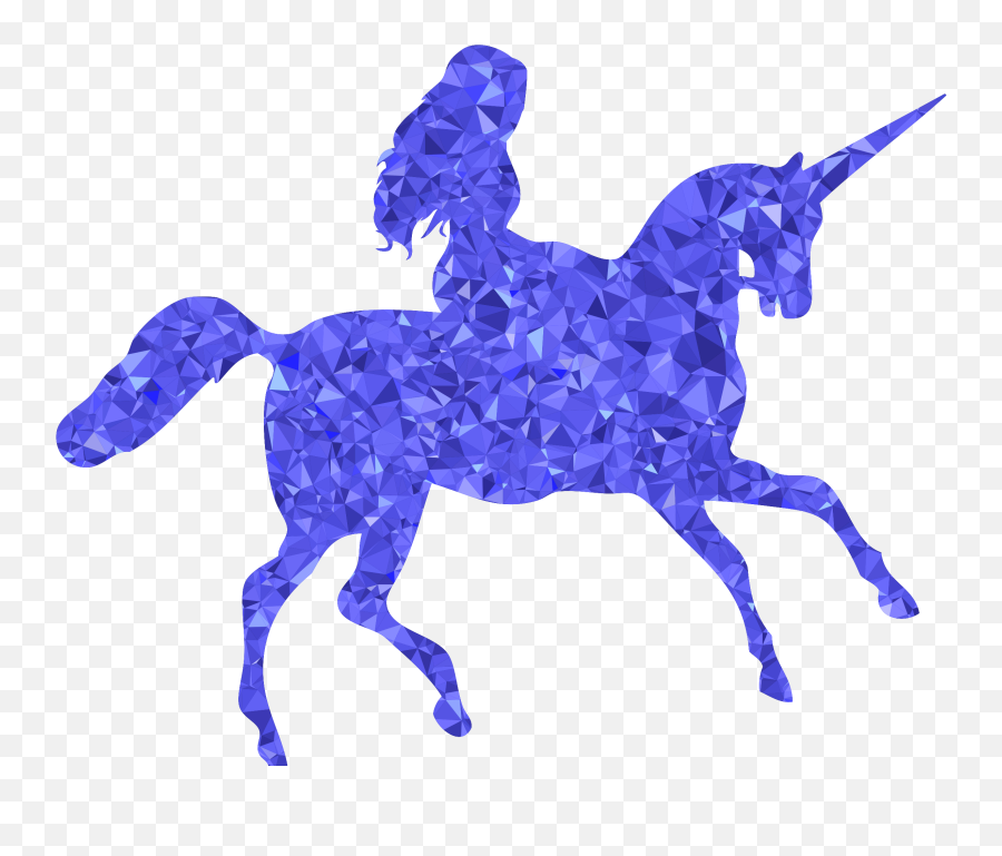 Download Hd This Free Icons Png Design Of Sapphire Woman - Girl Riding Unicorn Silhouette,Sapphire Icon