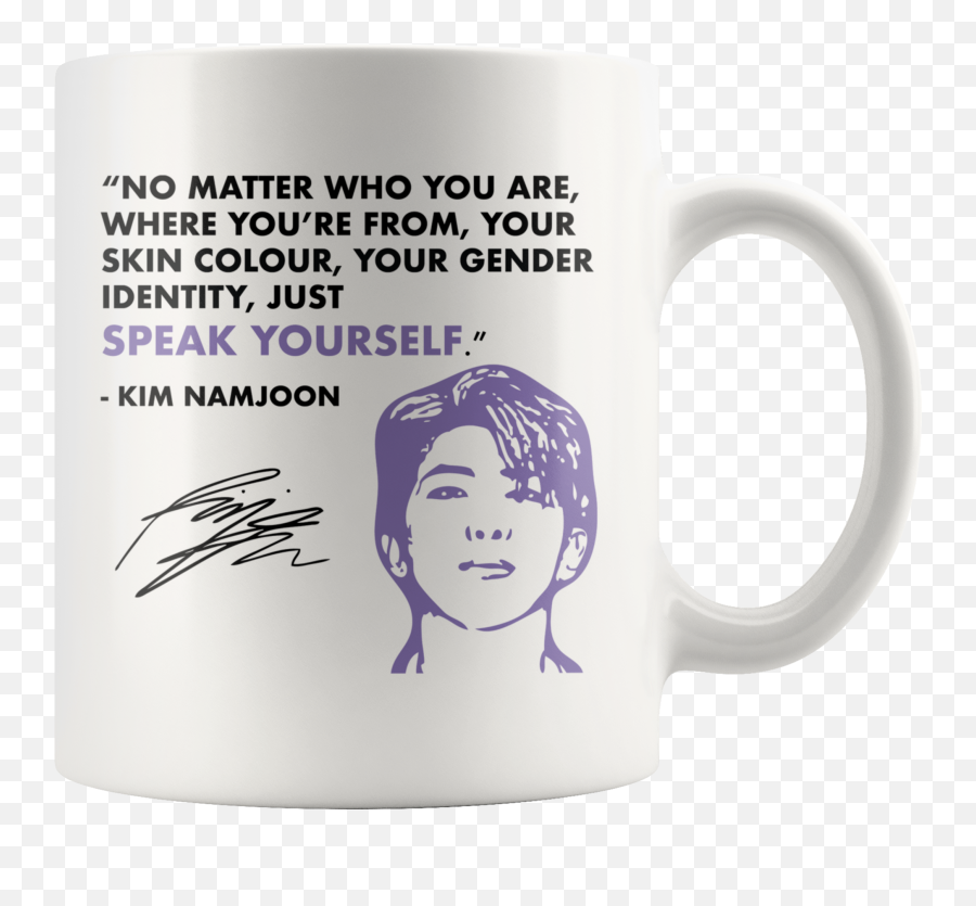 Rm Un Speech Quote Mug Kim Namjoon K - Magic Mug Png,Namjoon Icon
