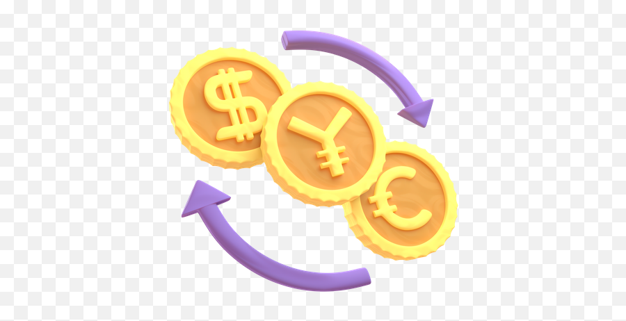 Currency Icon - Download In Glyph Style Money Exchange 3d Icon Png,Currency Icon